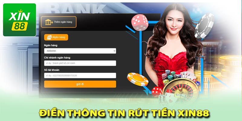 Điển thông tin rút tiền